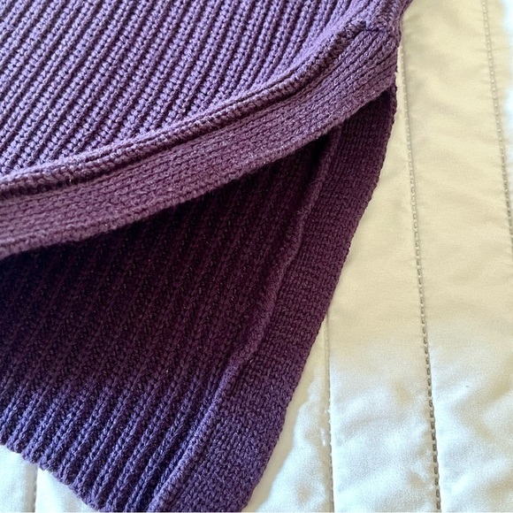 Purple Sleeveless Knit Top minimalist Comfy Casual Colorful Fall Tailgate Size L - Picture 6 of 10